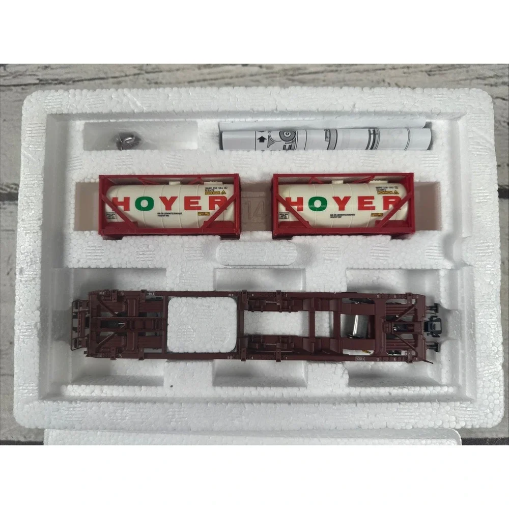 Märklin 47452 HO DB Hoyer Container Flat Car 2 Containers Germany NIB